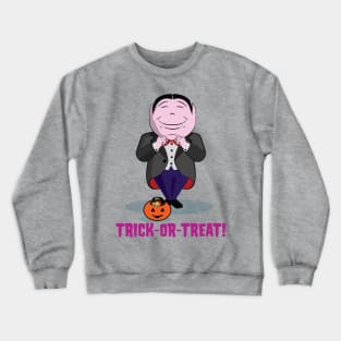 Cute Kid's - The Boo Crew - Cartoon Monsters - Trick or Treat - Handsome Vlad Crewneck Sweatshirt